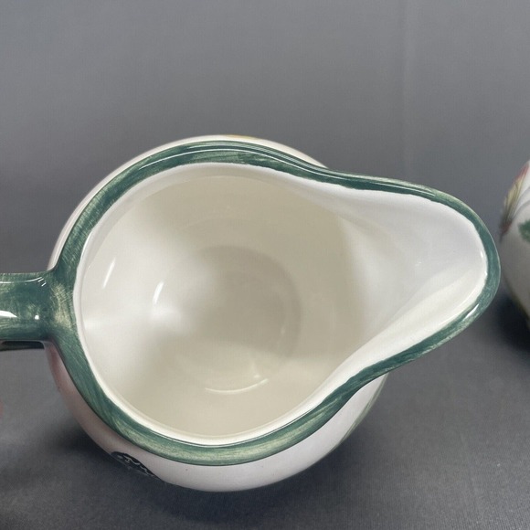 Vintage Sakura Sugar Bowl with Lid and Creamer Butterflies Pattern - Picture 6 of 8